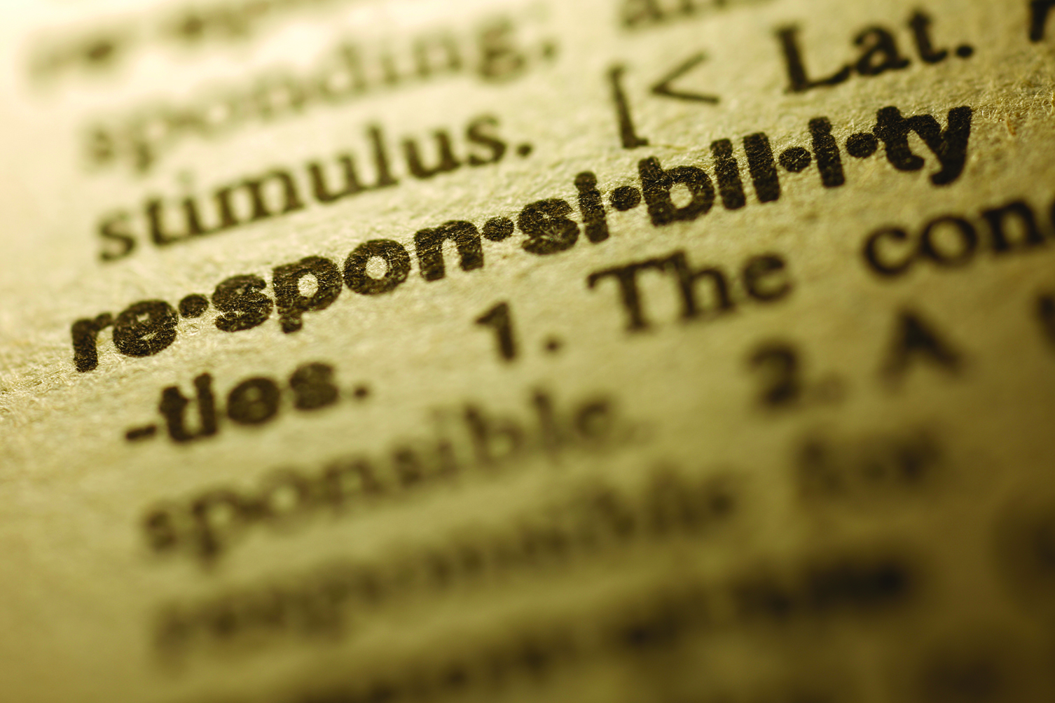 The word responsibility 